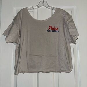 Gray Women's Cropped Top
